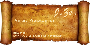 Jenes Zsuzsanna névjegykártya